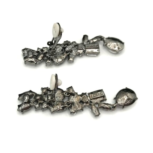 Vintage VTG rare signed SCAASI Statement Rhinestone Statement Necklace & Clip Ea - Picture 8 of 13